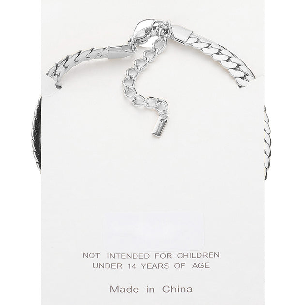 FASHNZFAB Wheat Chain Anklet Black 4