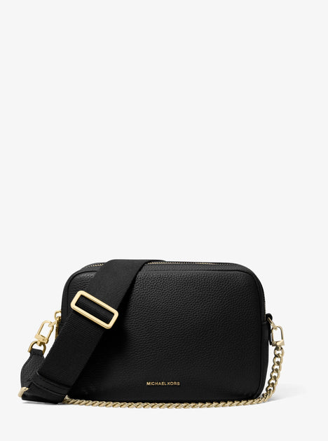 Michael Kors Bryant Medium Pebbled Leather Camera Crossbody Bag Black One Size 2