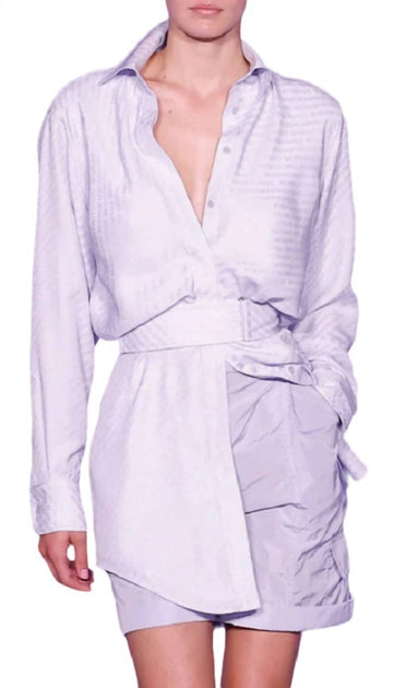 Brandon Maxwell Vera Shirtdress Purple US 2 2