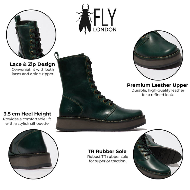 Fly London RAMI043 Ankle Boots Green EU 36 3