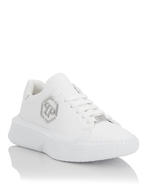 Philipp Plein Godzilla Runner Hexagon Baskets Blanches EU 44 4