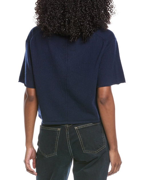 SIMKHAI Alma Cashmere Shirt Blue Large 3