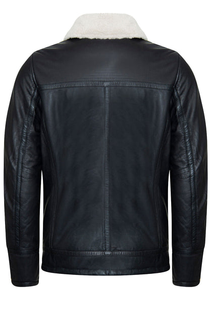 Infinity Leather Quilted Biker Puffer Jacket Black 5XL 4
