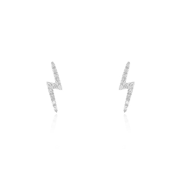 The Loavery Lightning Bolt Stud Earrings Silver 3