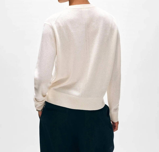 White + Warren Core Rundhals Pullover Weiß Groß 3
