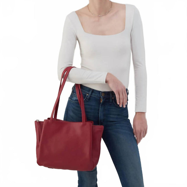 HOBO Essential Medium Tote Bag Red One Size 4