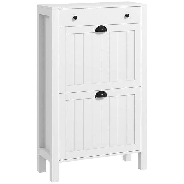 Hivvago 2-Drawer Shoe Storage Cabinet White 2