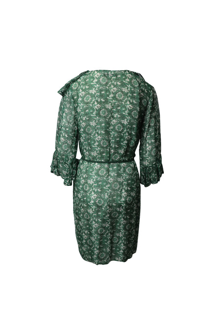 Carolina Herrera Blumenkleid Grün Mittel 3