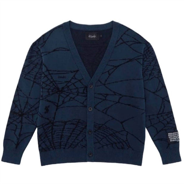 Ksubi Lies Knit Cardigan Blue Small 4