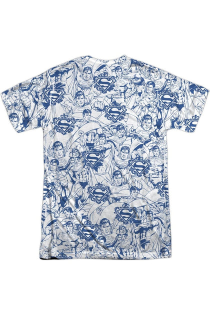Gildan Superman Super Is The Man Short Sleeve T-Shirt Blue Small 3