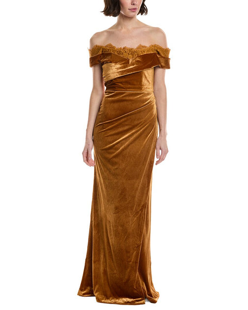 Rene Ruiz Velvet Gown Brown US 14 2