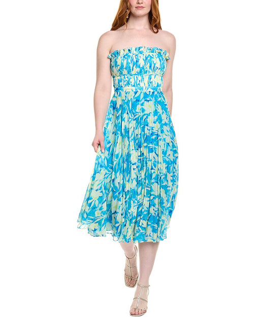 AMUR Scottie Midi Dress Blue US 00 2