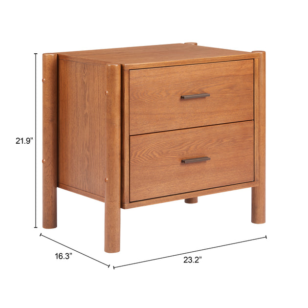 Hivvago Beleza Nightstand Walnut 4