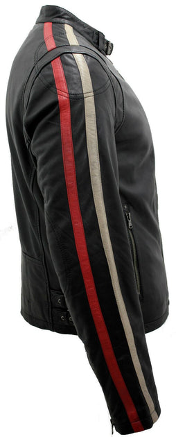 Infinity Mens Racer Biker Jacket Black Medium 4