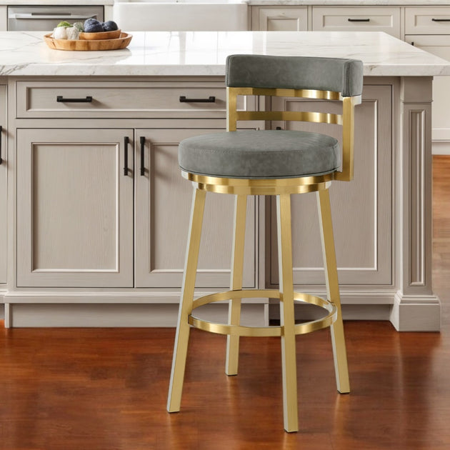 Hivvago 26-inch Counter Height Bar Chair Gray 2