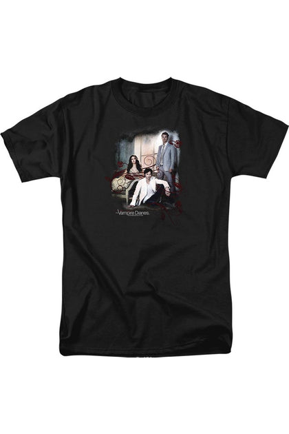 Gildan Vampire Diaries 3 + 1 Short Sleeve T-Shirt Black Medium 2