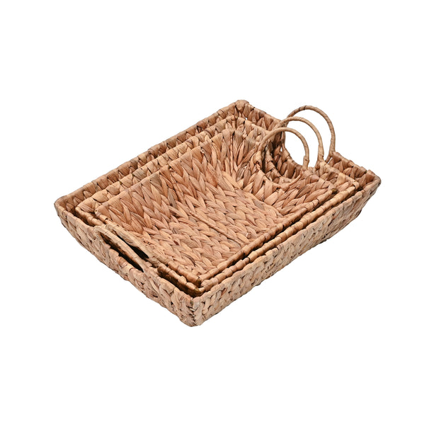 happimess Rowan Rectangular Decorative Basket Tray Set of 3 Natural 4