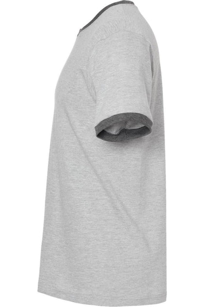 Tultex Fine Jersey Ringer T-Shirt Grey XXLarge 4