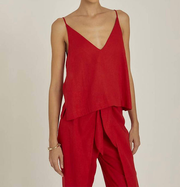 Lenny Niemeyer V Neck Strap Tank Top Red Medium 2