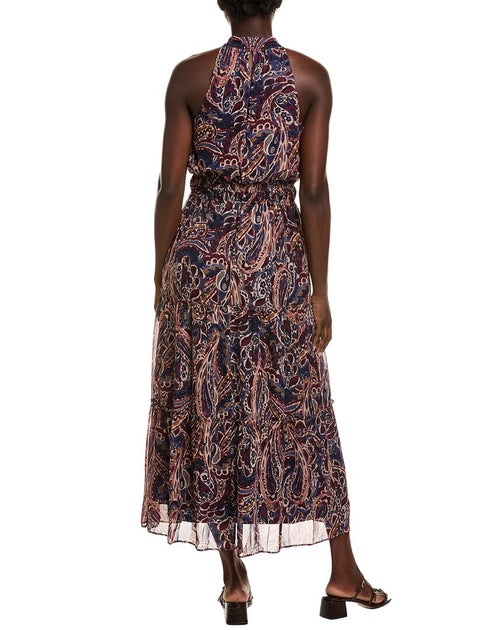 Julia Jordan Bedrucktes Chiffon Maxikleid Blau US 16 3