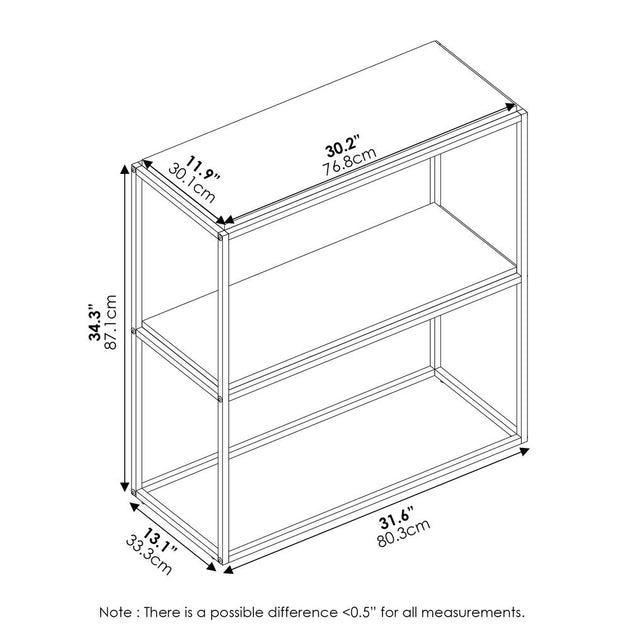 Furinno Moretti Shelf Columbia Walnut 3