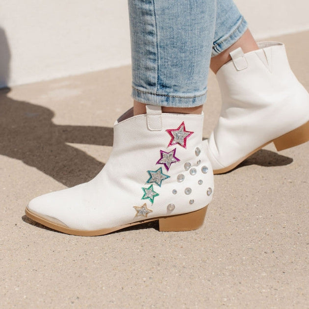 Yosi Samra Miss Dallas Western Boot White US 7 2