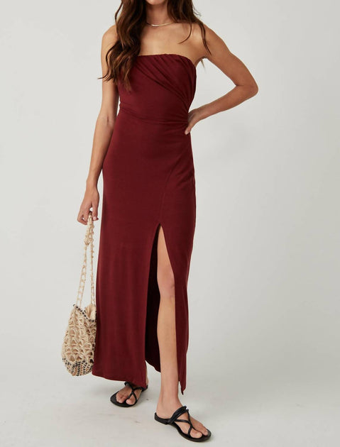 Free People Hayley Midi Dress Red Medium 2