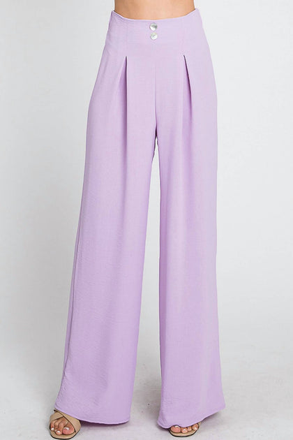 GEEGEE Wide-Leg Pants Purple 3X 3