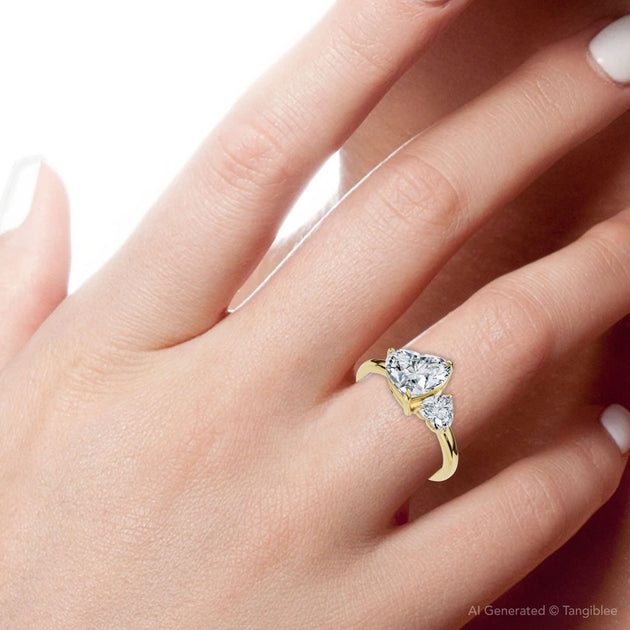 Pompeii3 Toi et Moi Diamond Ring Silver US 6.5 4
