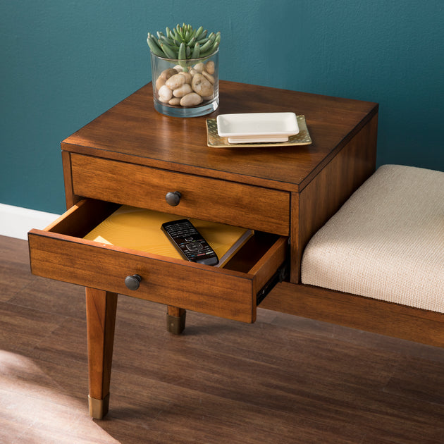 SEI Furniture Rhoda Storage Bench Dark Sienna 4