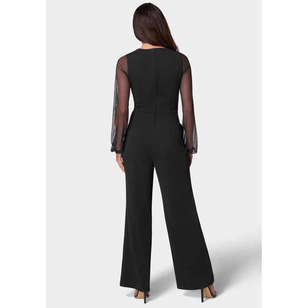 Bebe V-Neck Jumpsuit Black XS 4