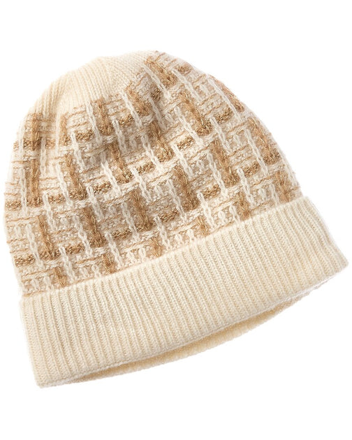 Forte Cashmere Lurex Detail Cashmere Hat Lurex Hat – ONECASHMERE main image 3