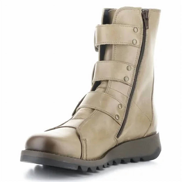 Fly London Wedge Bootie Beige EU 41 4