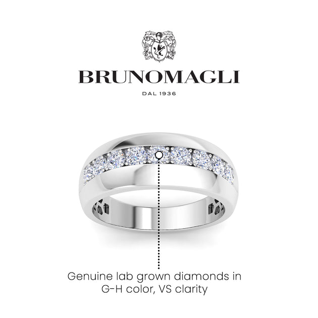 Bruno Magli Classic Lab Grown Diamond Ring Silver US 11 3