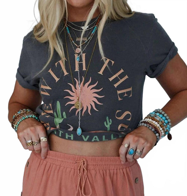 Shewin Rise With The Sun Graphic T-Shirt Blue Small 4