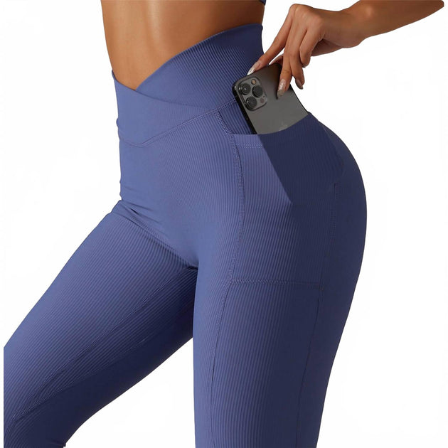 Rockstar Peach Body Pocket Leggings Blue Small 3