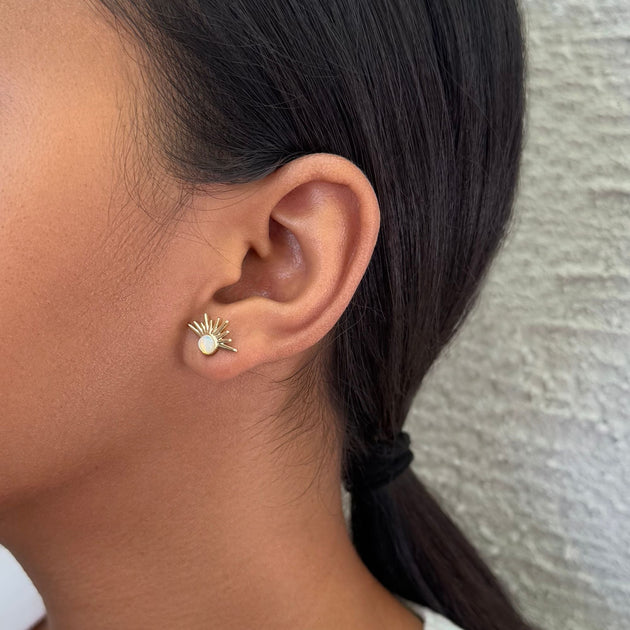Adornia Opal Sunrise Earrings Gold 3