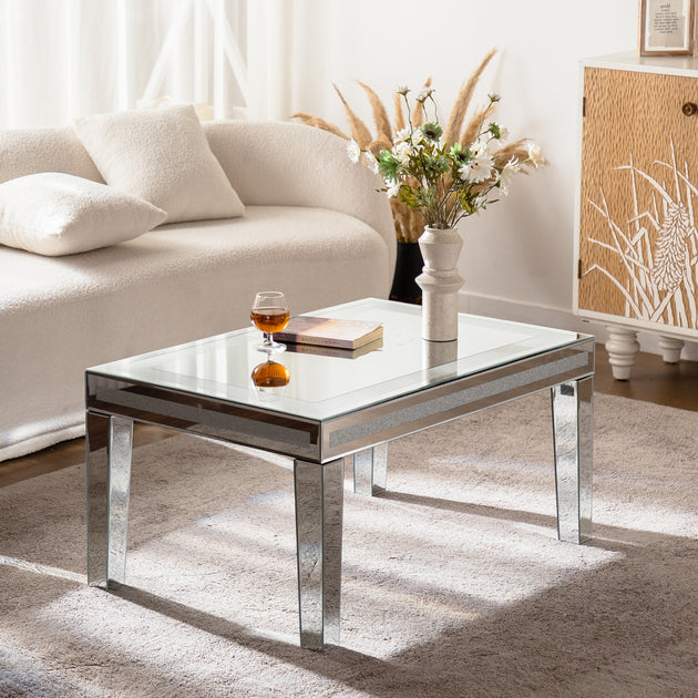 Streamdale Crushed Crystal Coffee Table Silver 3
