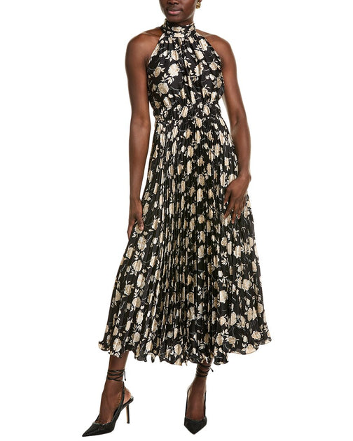 hammered satin midi dress Taylor Hammered Satin Midi Dress