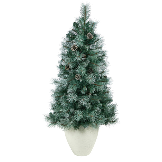 Hivvago British Columbia Pine Artificial Christmas Tree Frosted 127 cm 4