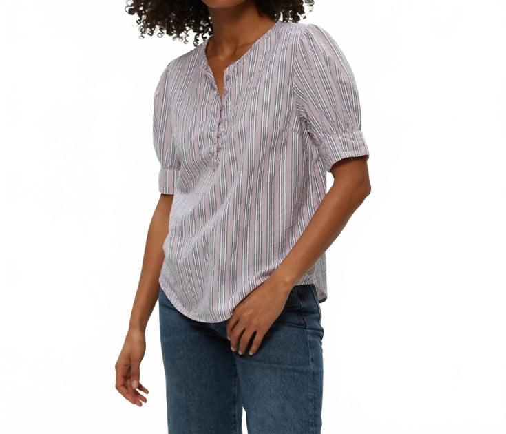 Michael Stars Simone Puff Top Grey Small 2