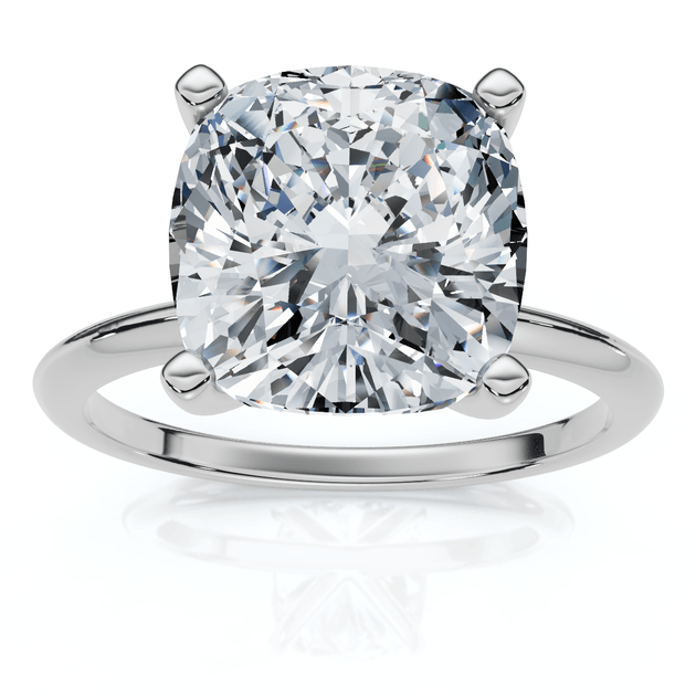 Pompeii3 3Ct Cushion Diamond Solitaire Engagement Ring US 8 2
