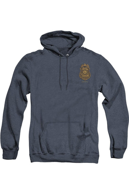 Gildan Batman Arkham Knight Gotham Badge Hooded Sweatshirt Blue Medium 2