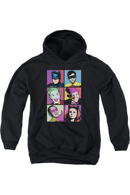 Gildan Batman Classic Tv Pop Cast Youth Hooded Sweatshirt Black XL 2