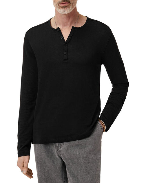 John Varvatos Walden Henley Shirt Black XXL 2