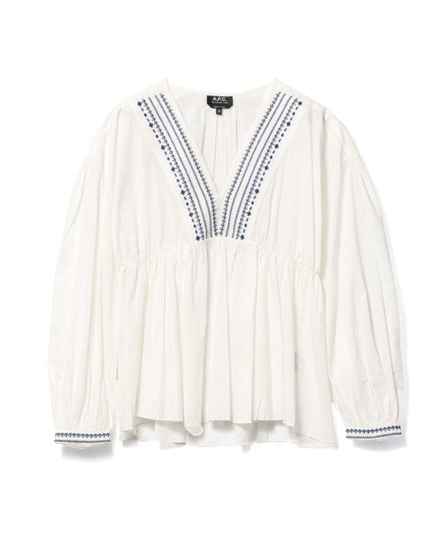 A.P.C. V-Neck Blouse White EU 44 2