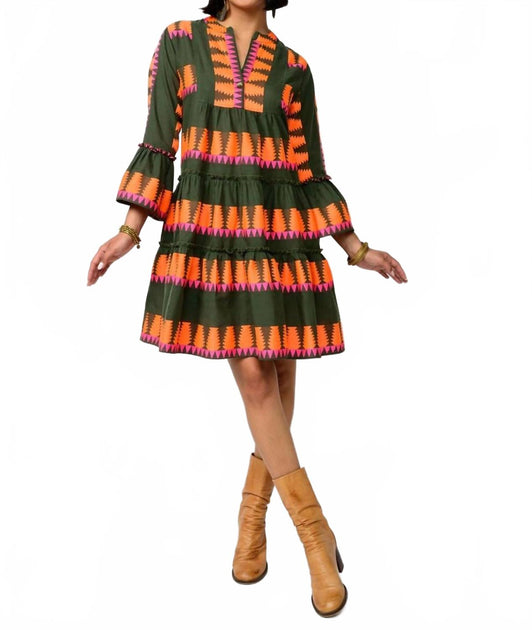 Sister Mary Jacquard Tier Dress Multi Medium 3