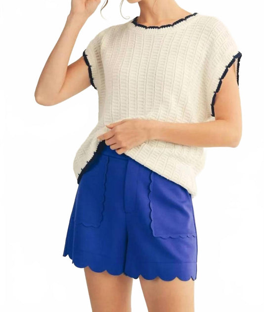 Jodifl Scallop Perfection Shorts Blue Medium 2
