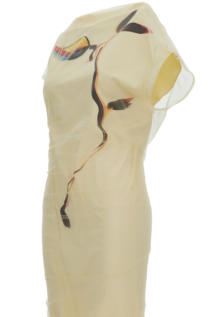 Sportmax Viale Long Dress Yellow Beige Medium 4