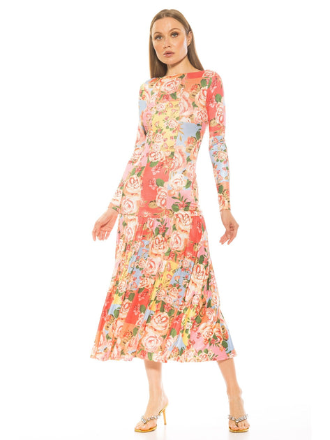 Alexia Admor Khaite Maxi Dress Blue Medium 4